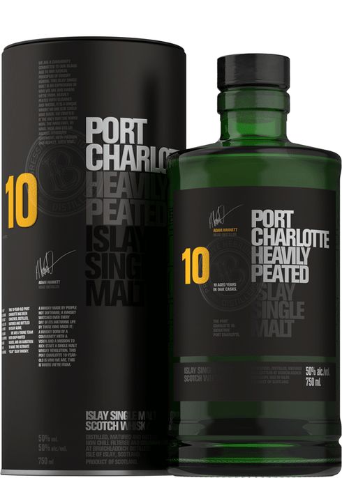 bruichladdich port charlotte 10 yr peated scotch